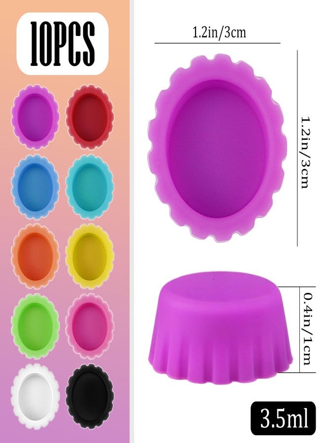UPIQNG 10 Pack Colorful Crested Gecko Feeding Dishes Reusable Small Reptile Food and Water Bowls Accessories for Cresteds, Tortoises, Crabs, and Small Pets10 Colors - Image 2